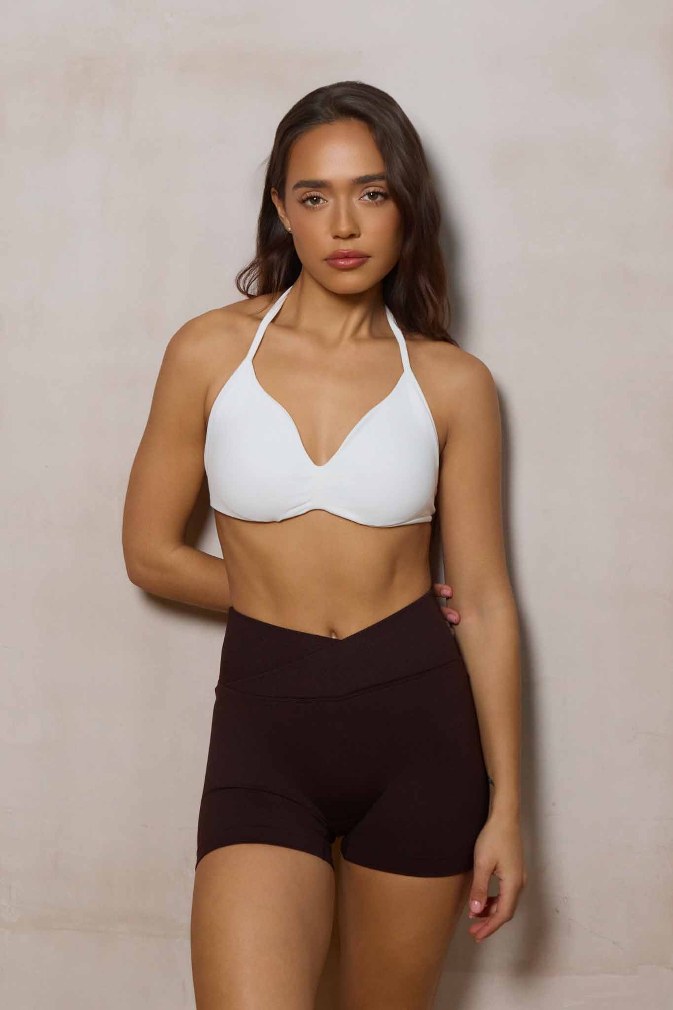 SuperSculpt V-Waist Scrunch Bum Shorts | Chocolate