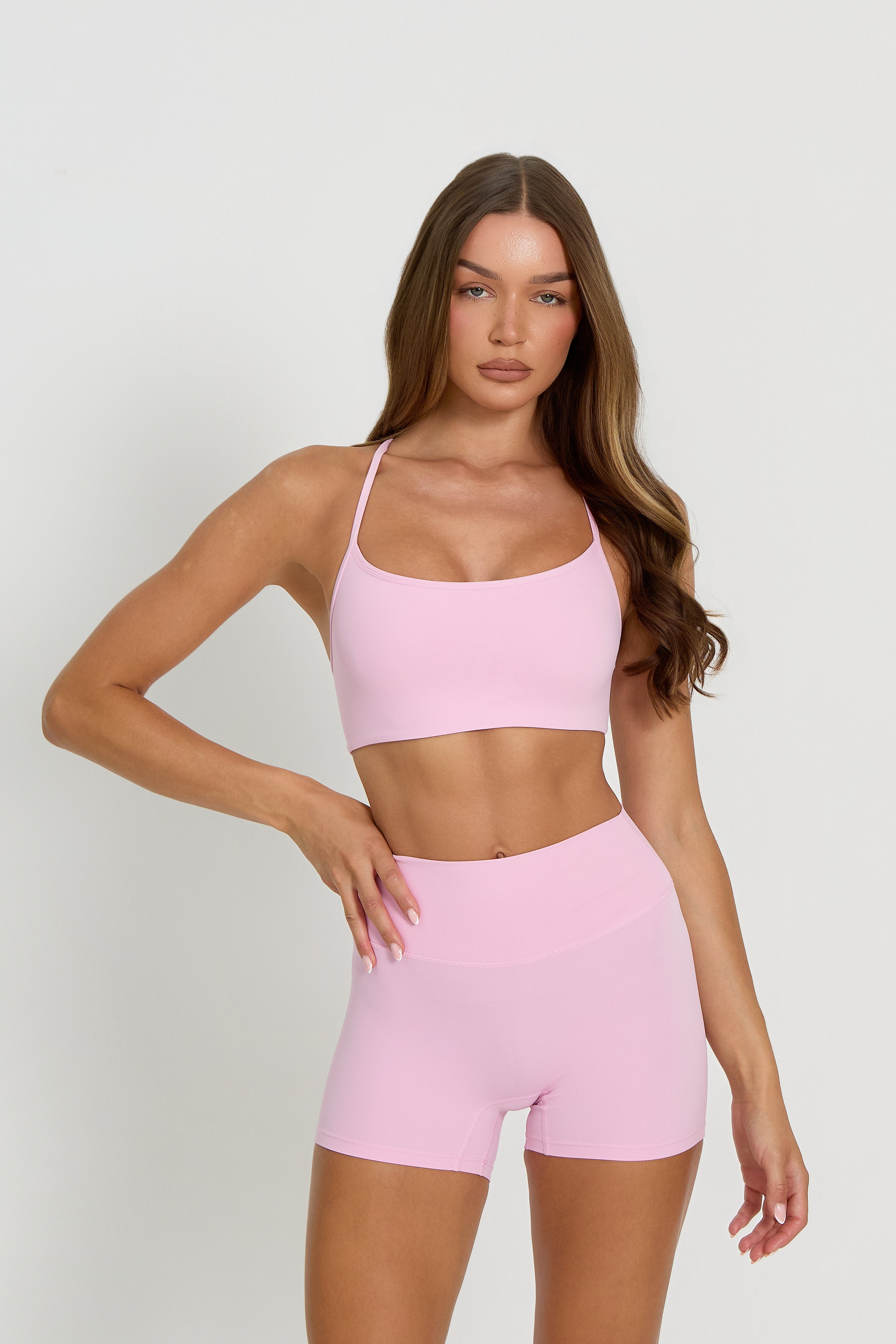 Core Backless Sports Bra | Blush Pink