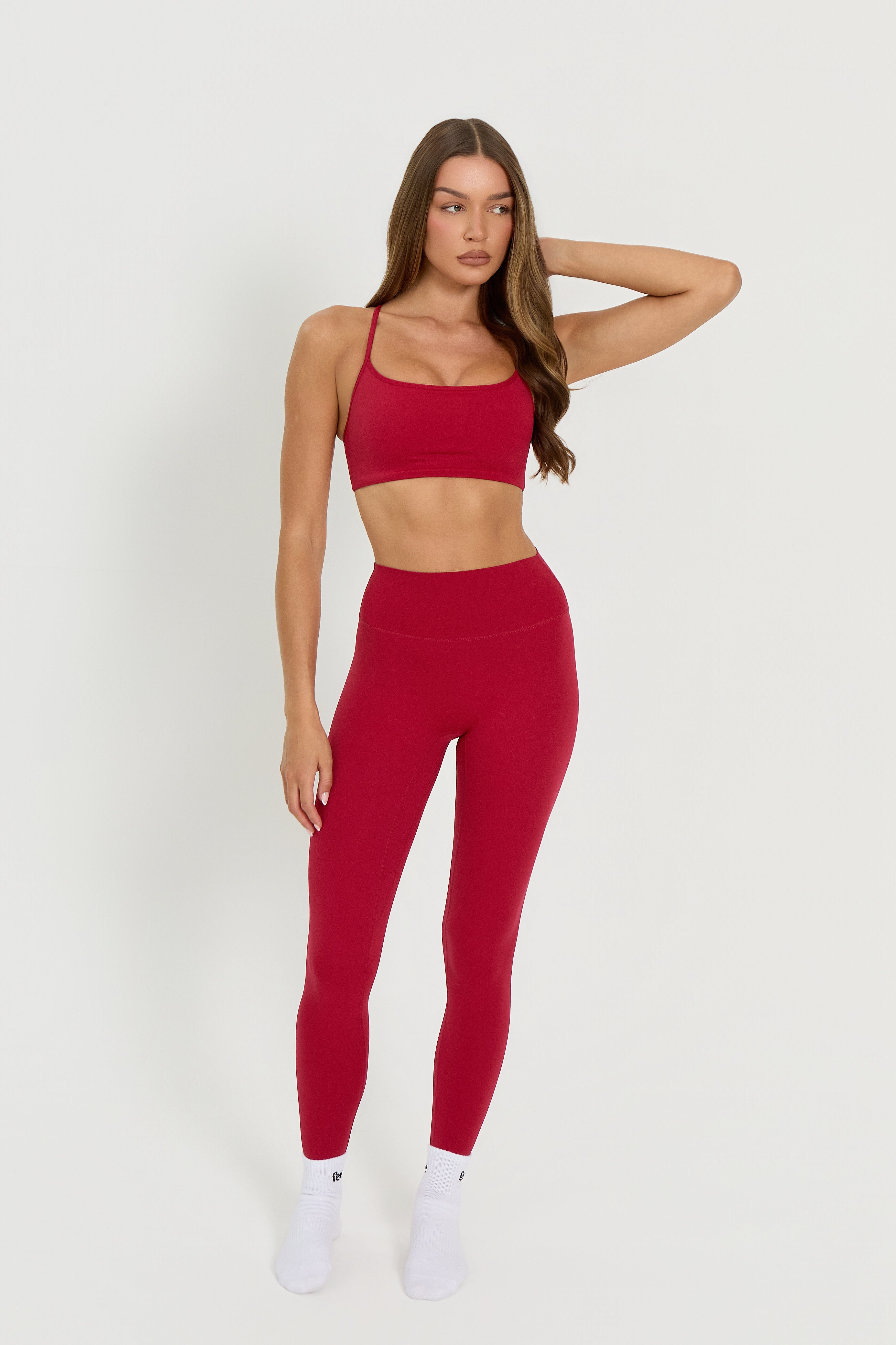 Core High-Waisted Leggings | Cherry Red