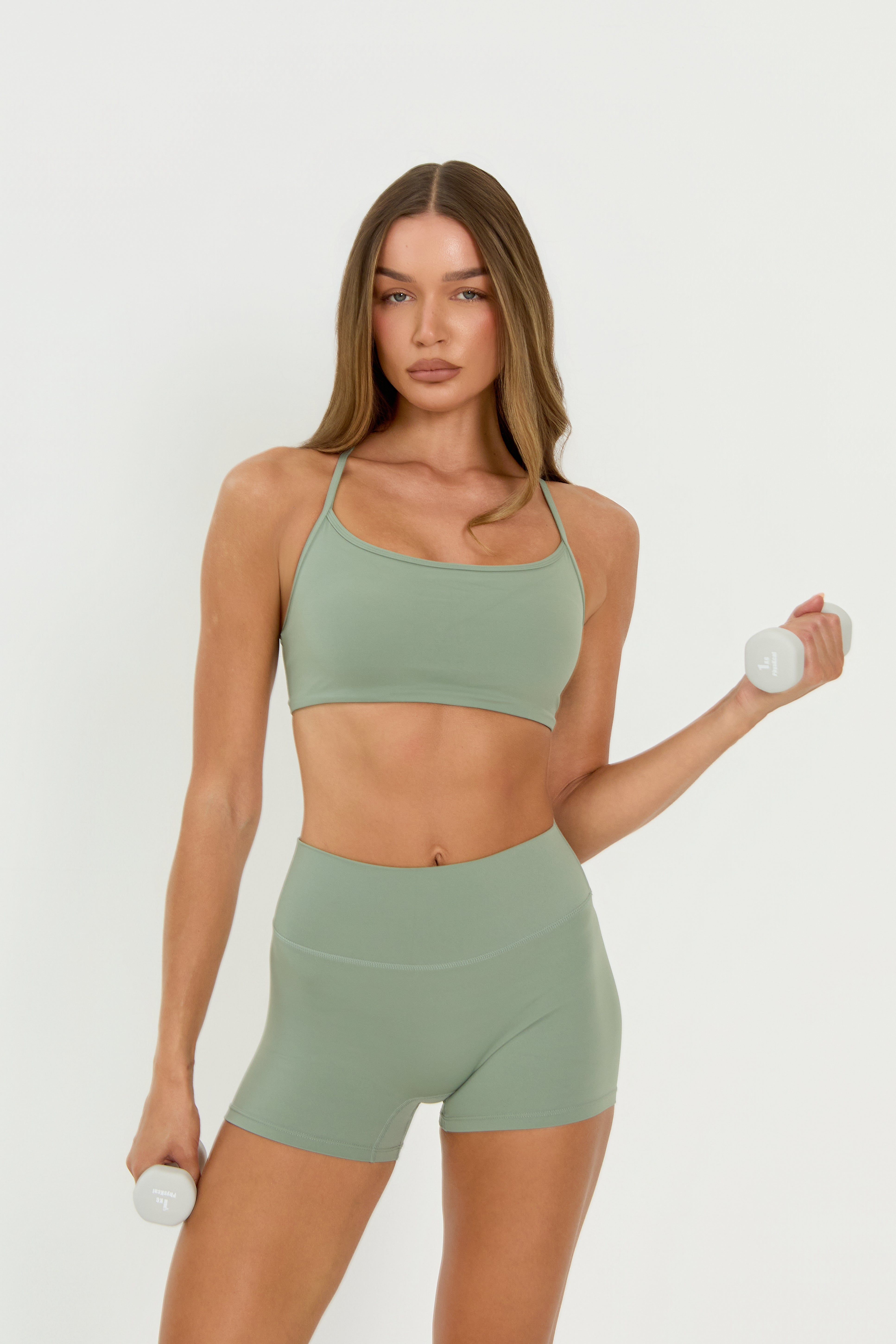 Core Backless Sports Bra | Matcha Green