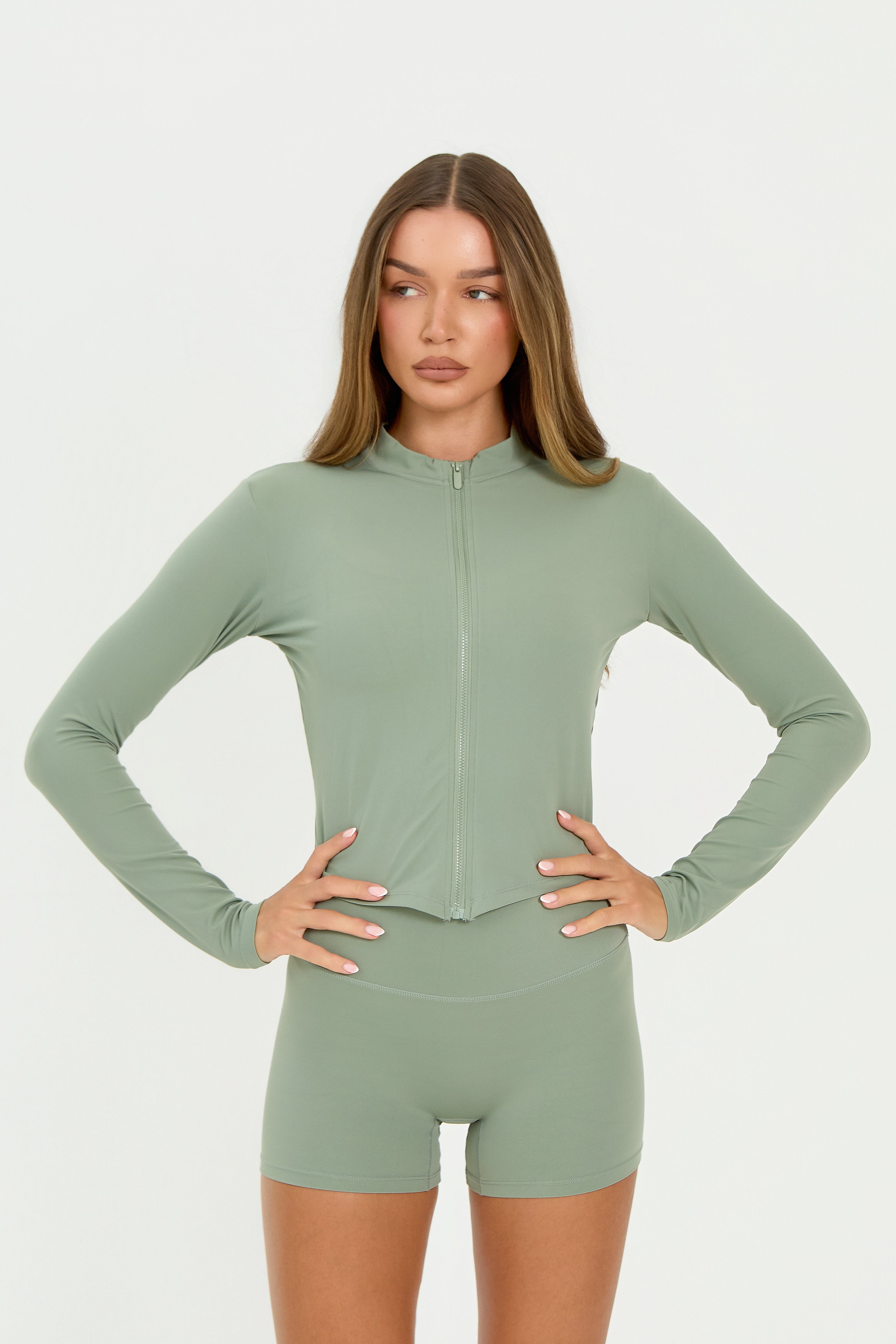 Core Zip-Up Jacket | Matcha Green