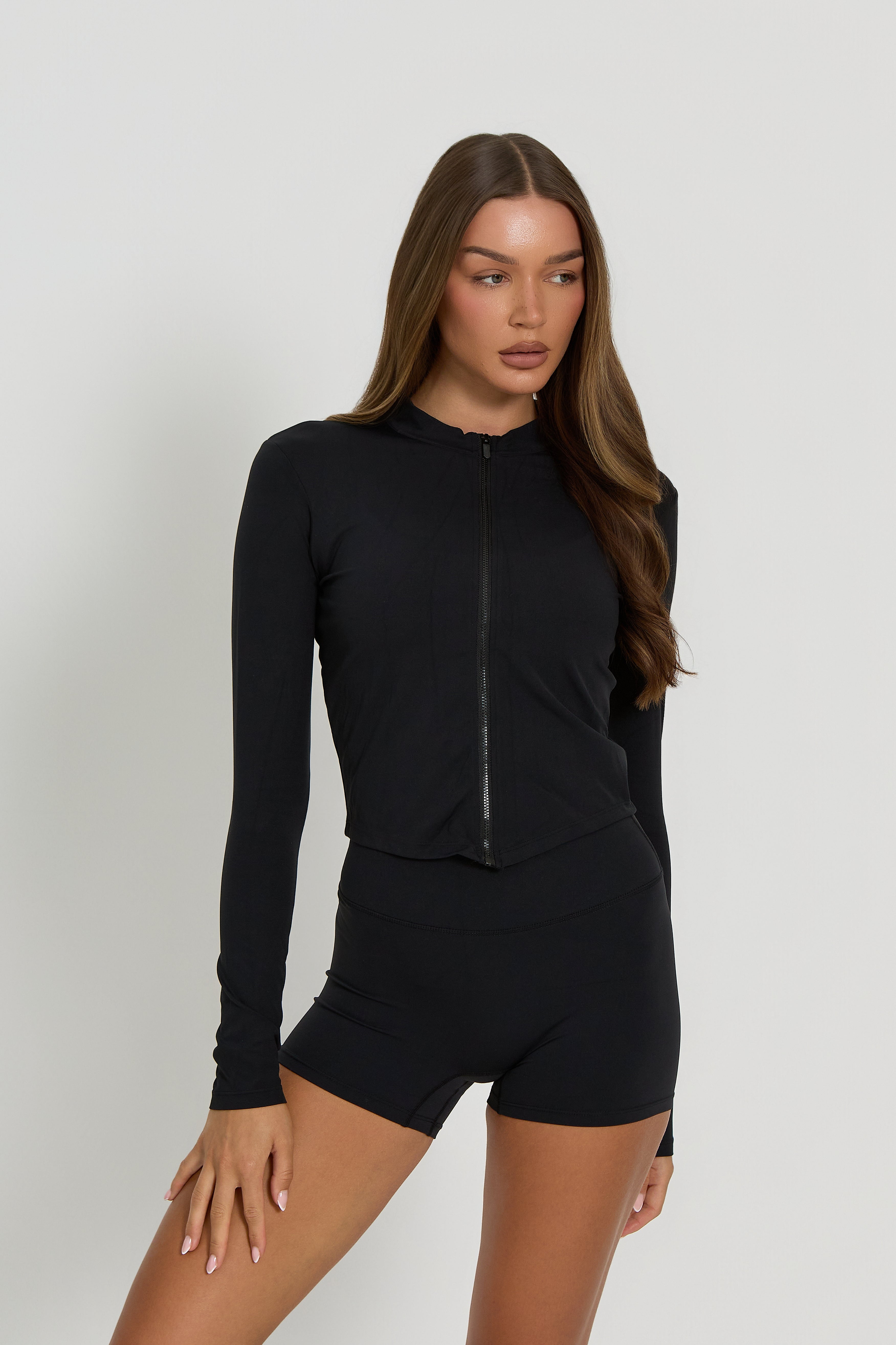 Core Zip-Up Jacket | Shadow Black