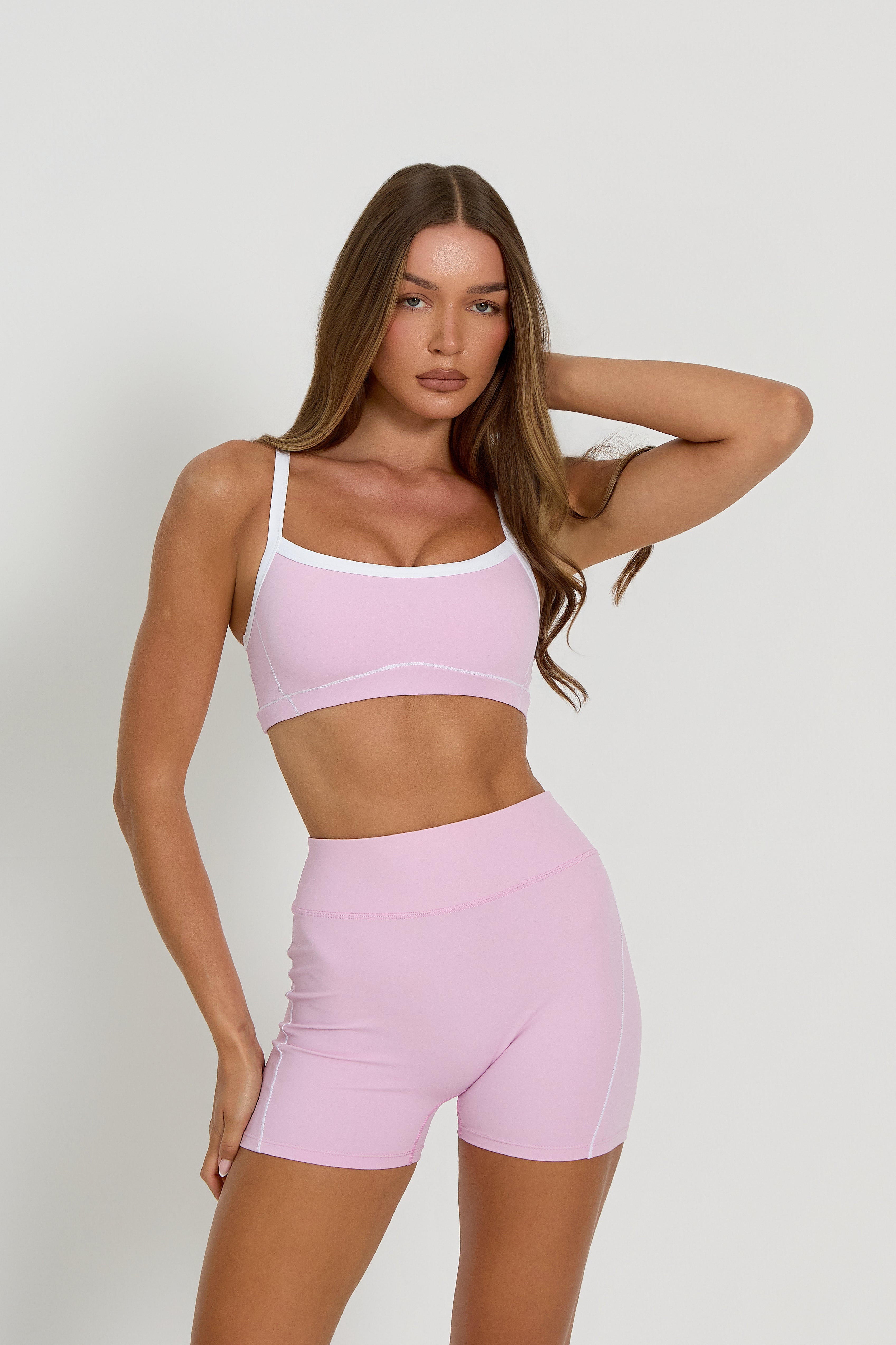 Contrast Sports Bra | Dusty Pink
