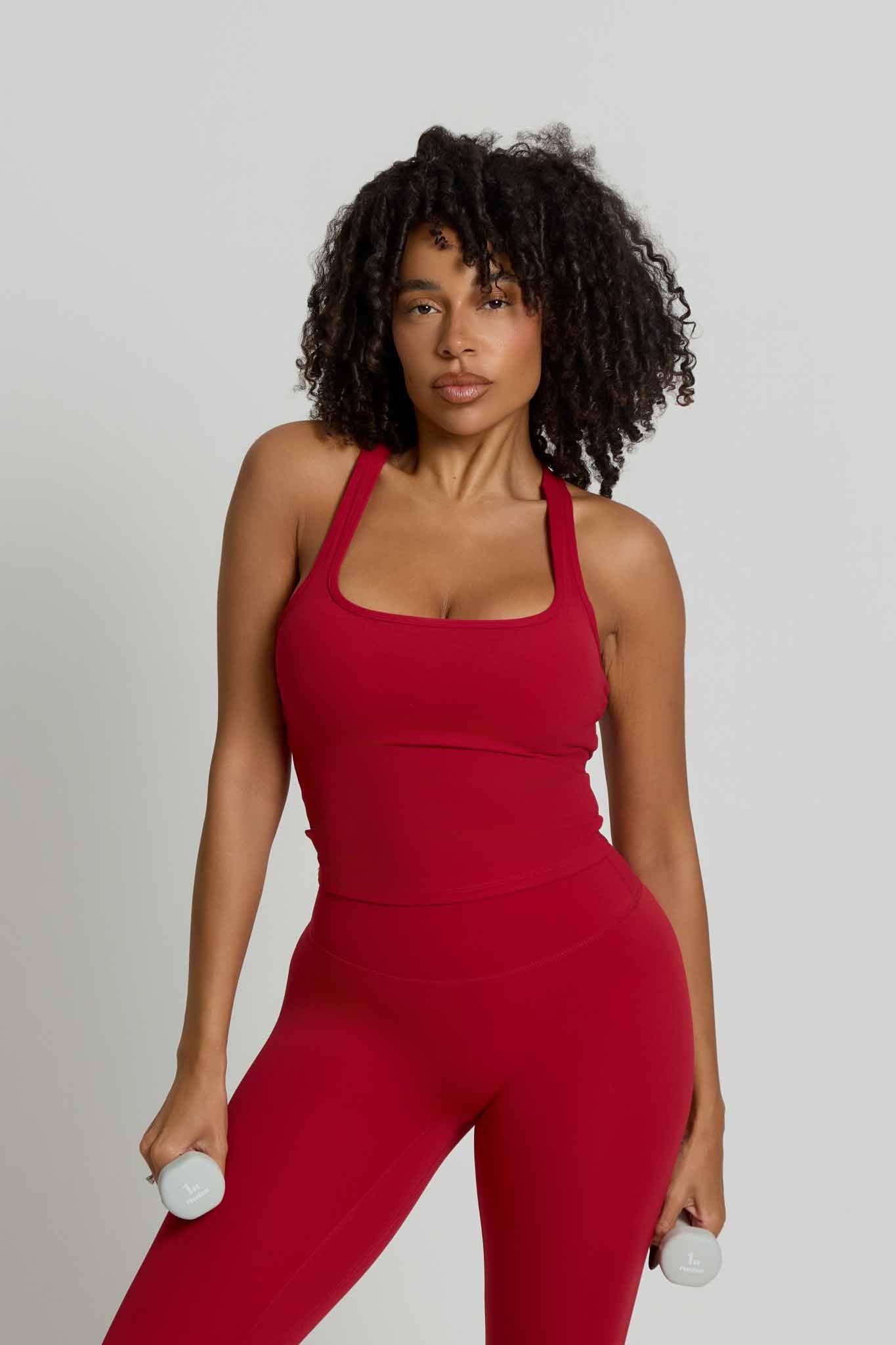 Core Racer Back Tank | Cherry Red