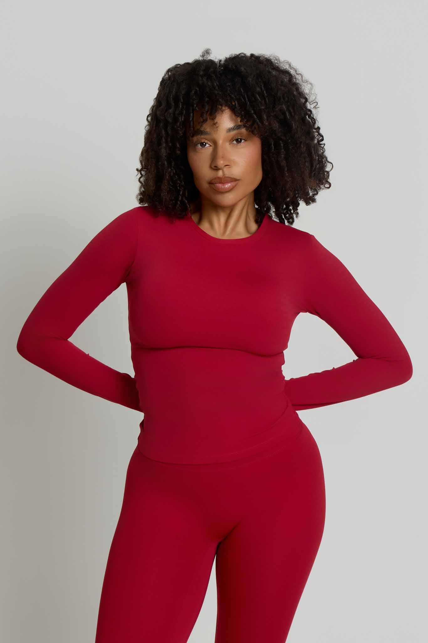 Core Soft Long Sleeve T-Shirt | Cherry Red