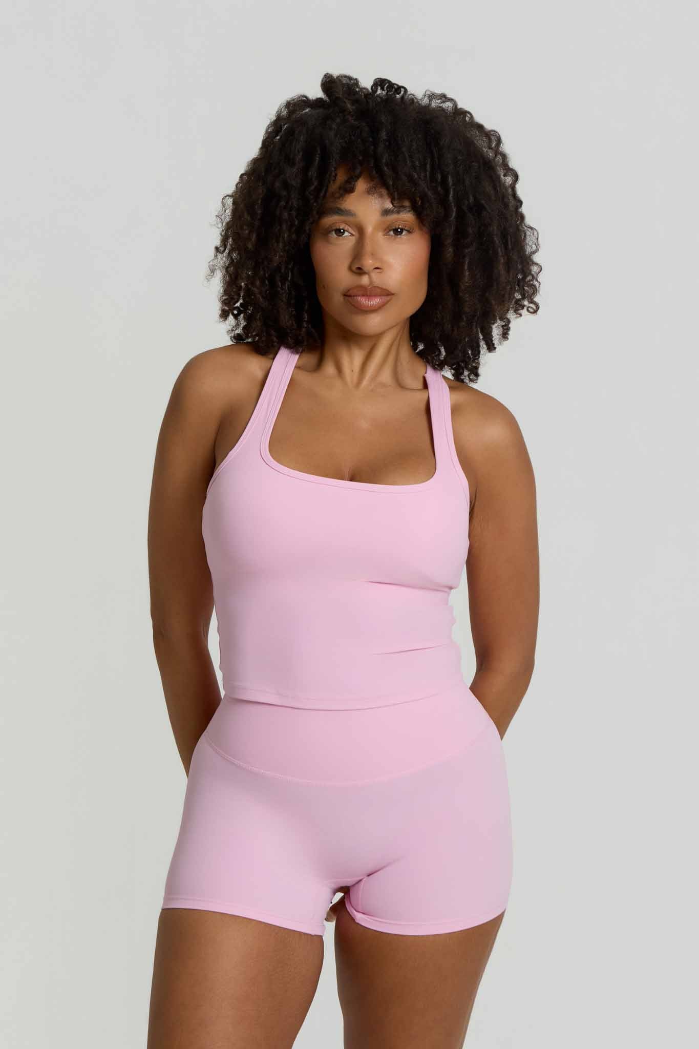 Core Racer Back Tank | Blush Pink