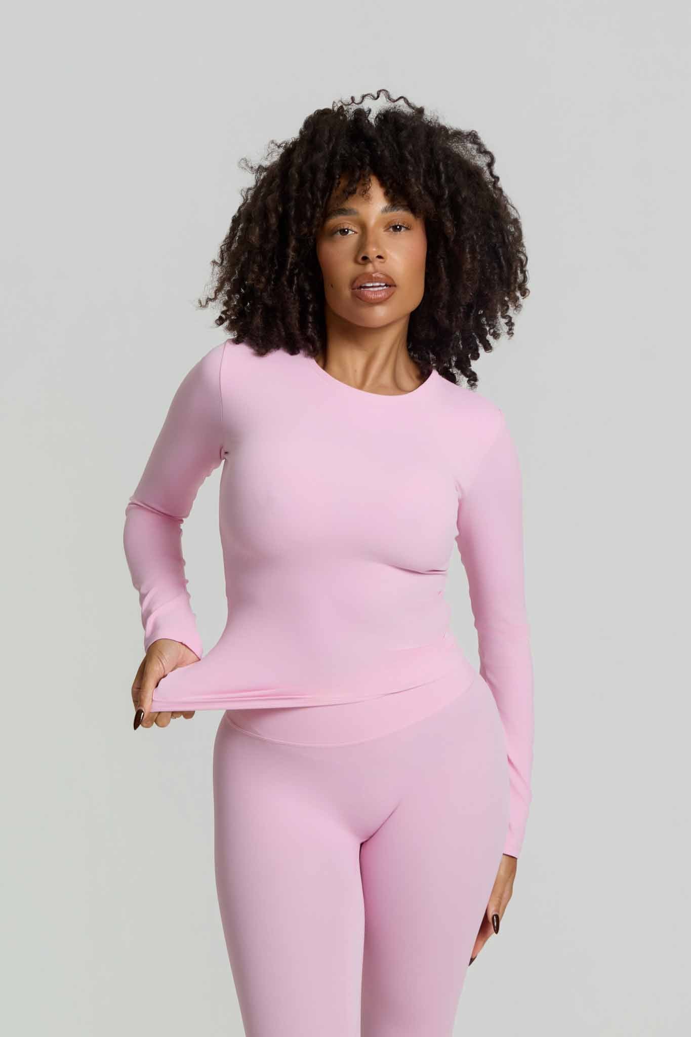 Core Soft Long Sleeve T-Shirt | Blush Pink