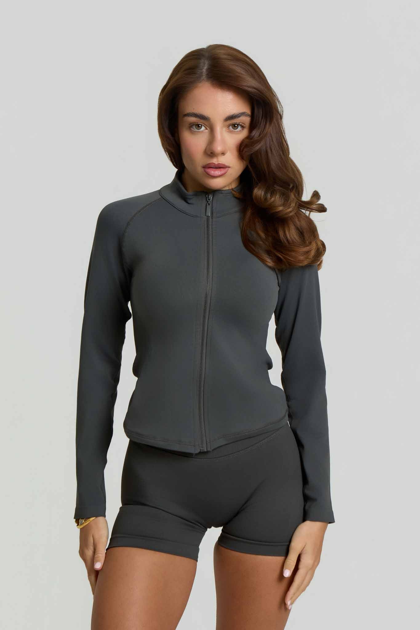 SuperSculpt Zip Up Jacket | Slate Grey