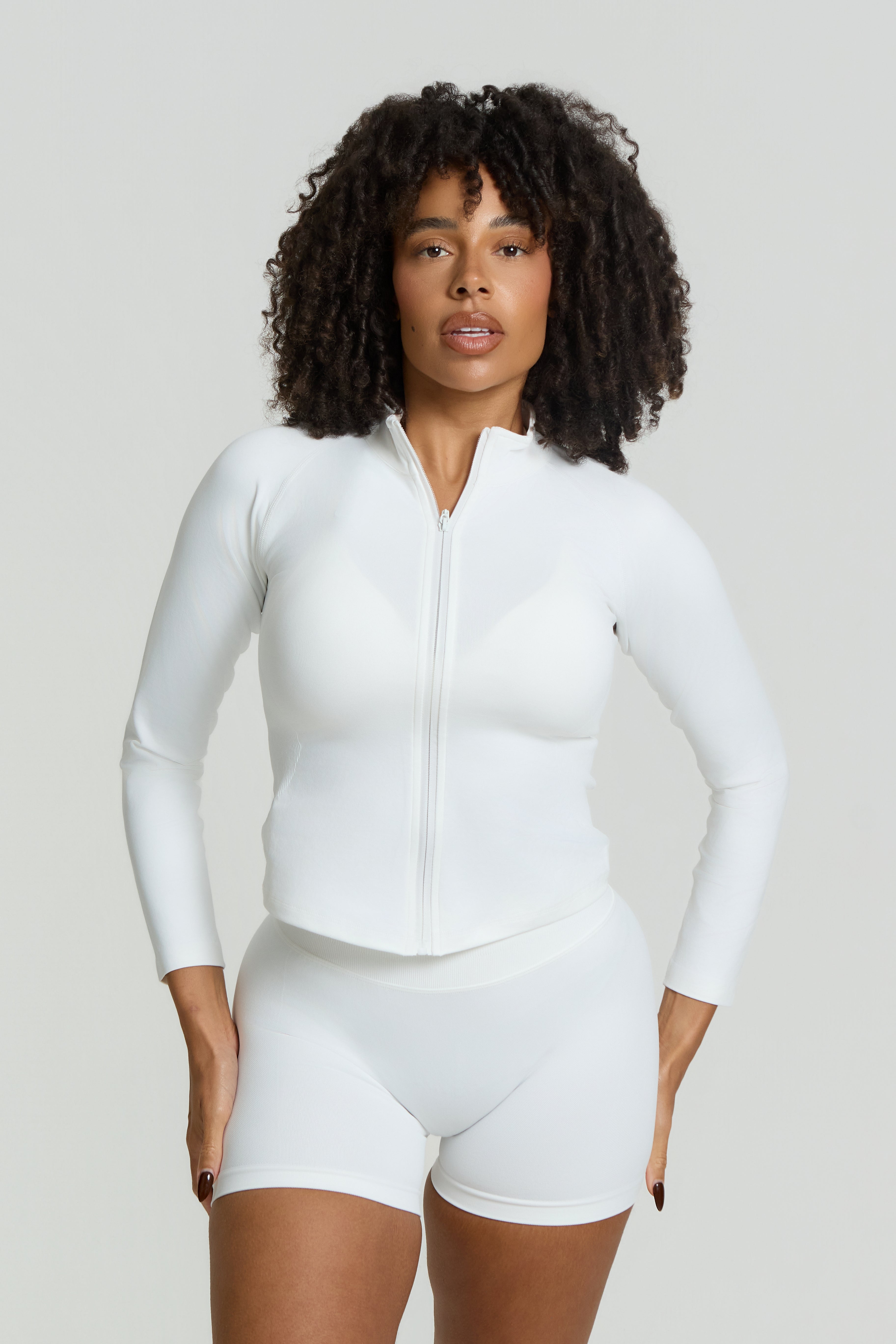 SuperSculpt Zip Up Jacket | White