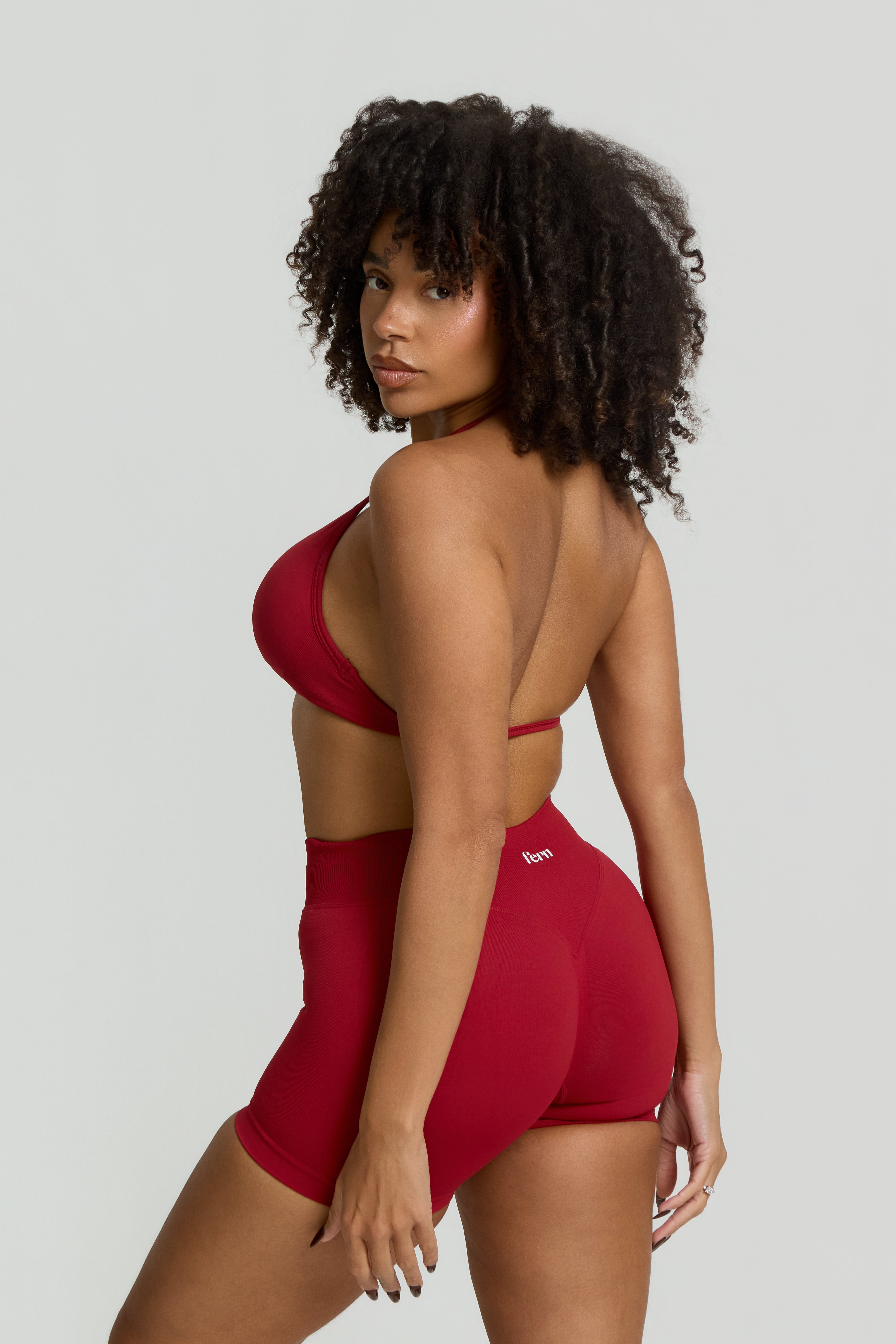 SuperSculpt Scrunch Bum Shorts | Cherry Red