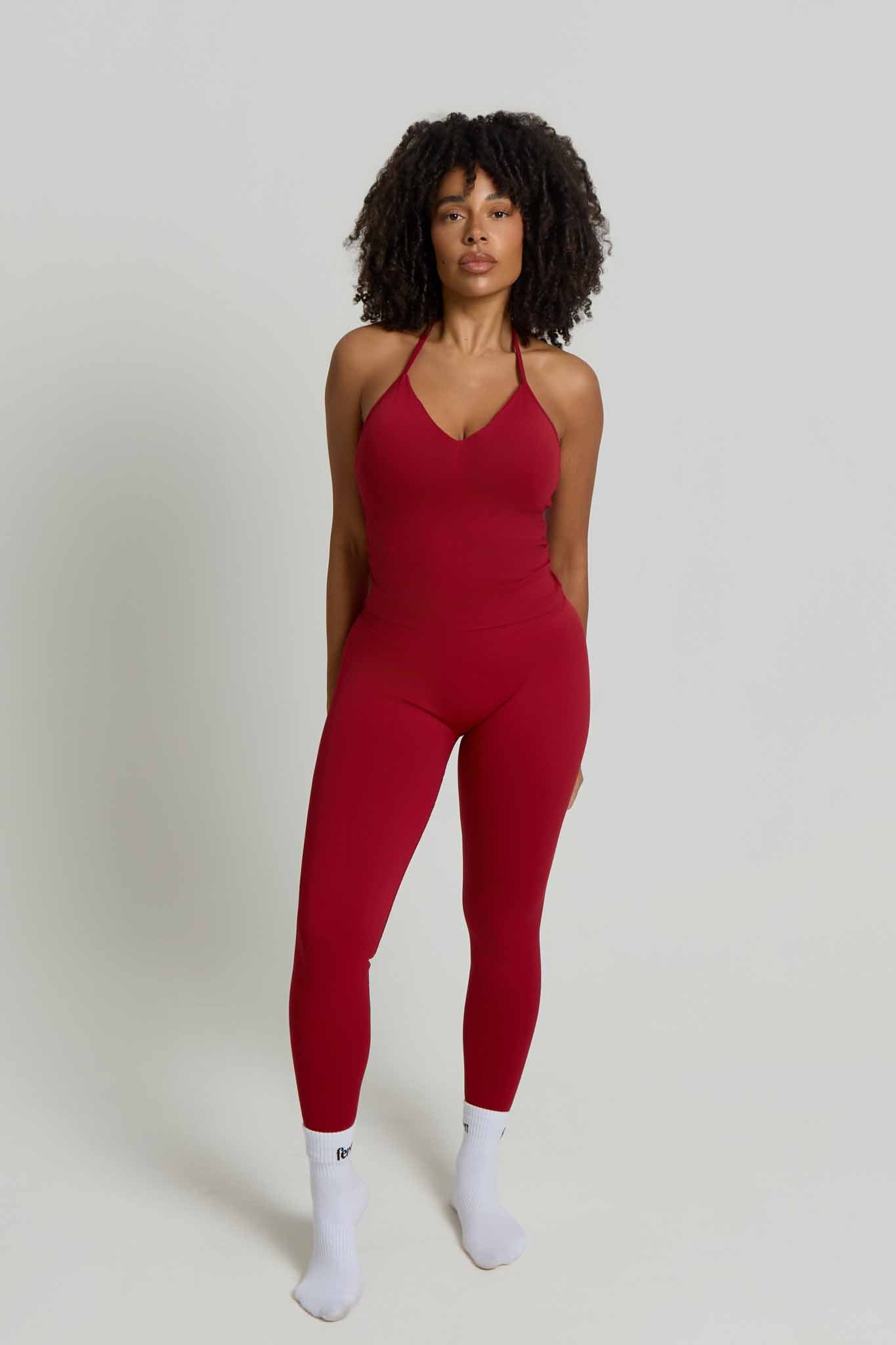 SuperSculpt Scrunch Bum Leggings | Cherry Red