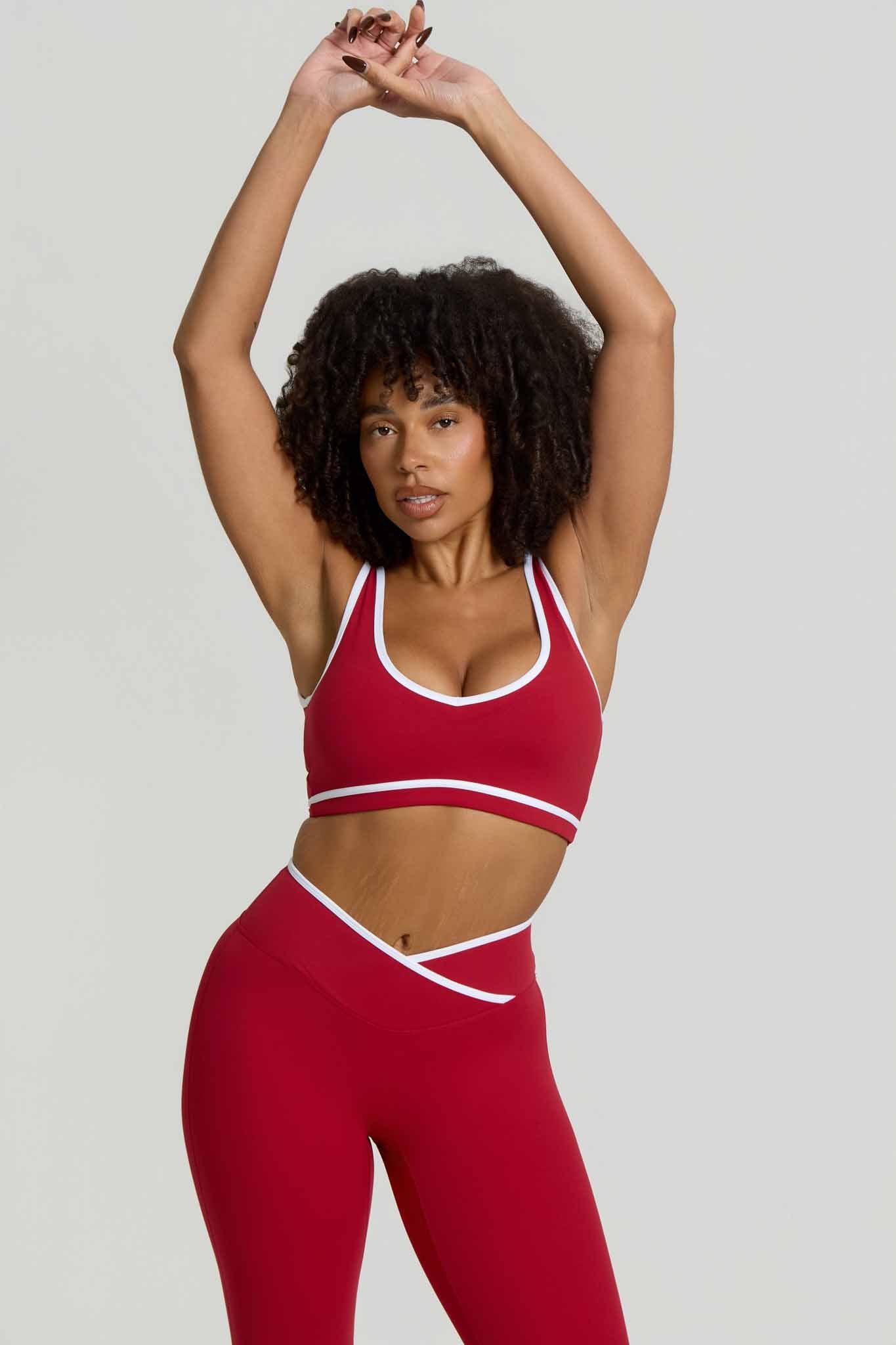 Flow Sports Bra | Cherry Red