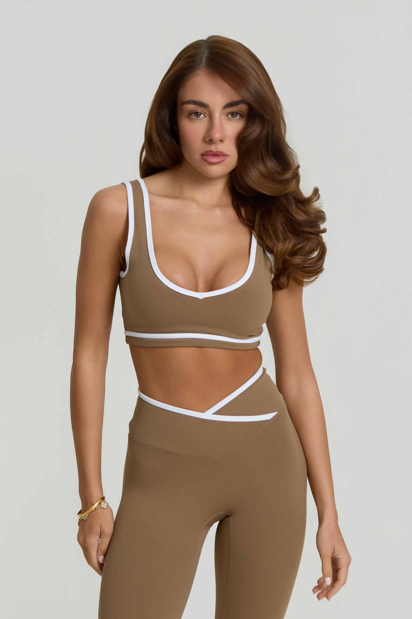 Flow Sports Bra | Mocha Brown