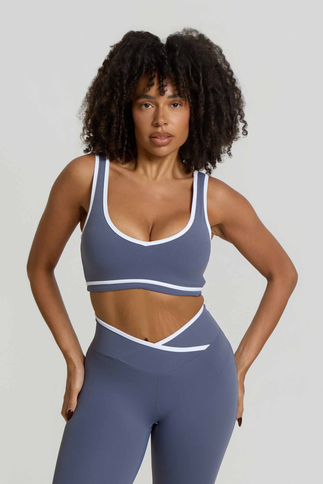 Flow Sports Bra | Slate Blue