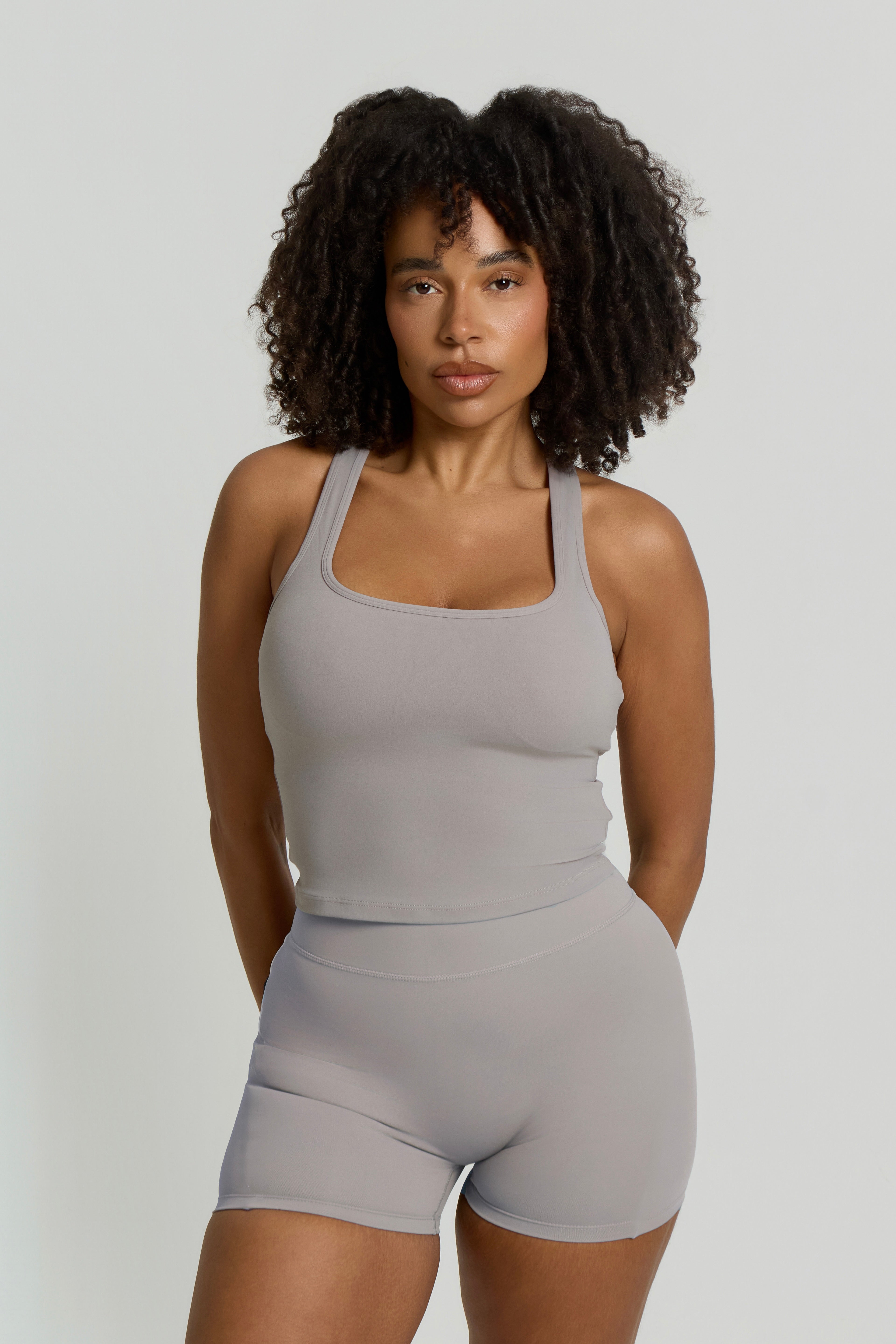 Core Racer Back Tank | Grey